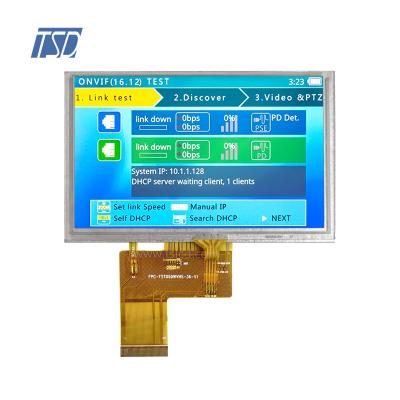 TSD tela IPS do módulo TFT LCD de 5 polegadas com painel de toque resistivo
