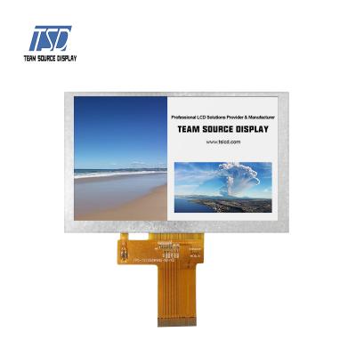 Módulo de display IPS TFT LCD de 5 polegadas com resolução TSD 800 × 480 com interface LVDS de alta temperatura. classe automotiva
