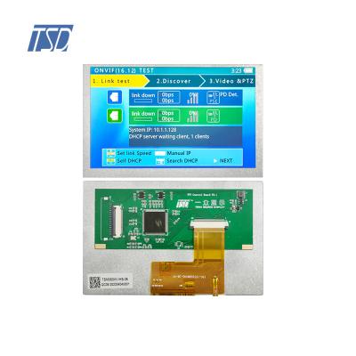 Interface MCU TSD de 5 polegadas TFT LCD 800 × 480 com RTP