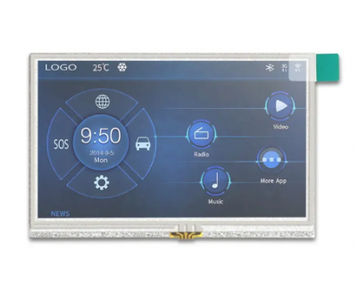 TSD 4,3 polegadas TFT LCD Personalização painel lcd com resolução 480 * 272 SSD1963 driver ic com RTP